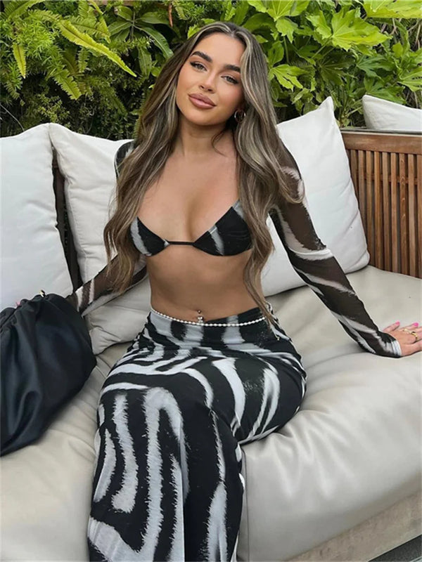 Isabeau Printed Maxi Skirt Set Two-piece