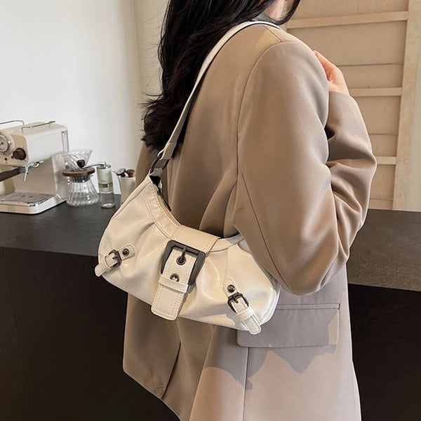 Y2K Retro Pleated Hobo Shoulder Bag for Women Hot Selling Maillard Style Underarm Bag Clutch Handbags for Travel Work Shopping