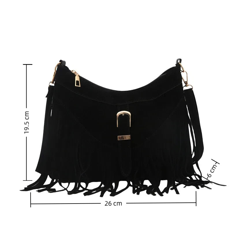 Dakota Fringe Hobo Shoulder Bag