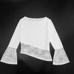 Alina Ivory Lace Flare Sleeve Top