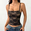 Cecilia Noir Sheer Lace Cami One-piece