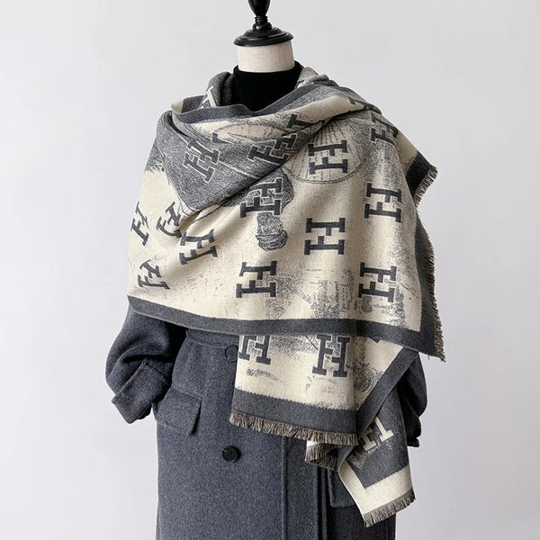 Ariella Printed Winter Shawl Scarf