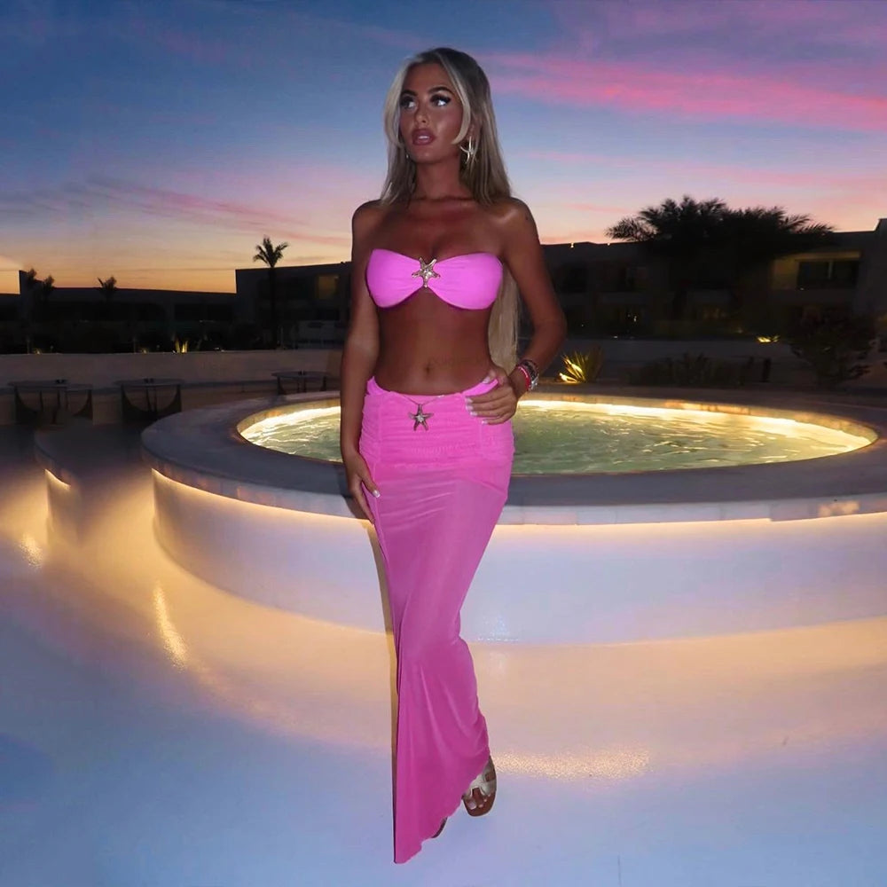 Paloma Bandeau Dress Bikini Three-piece