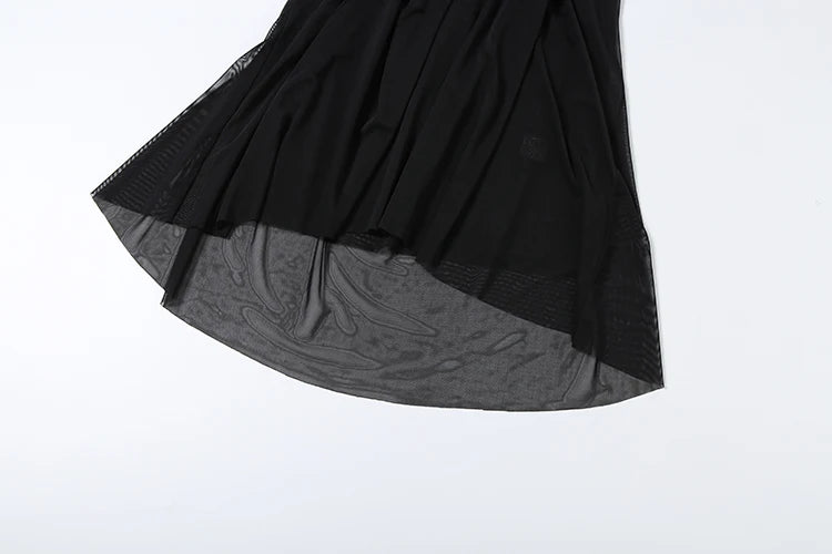 Kira Chain-Halter Mesh Maxi Dress