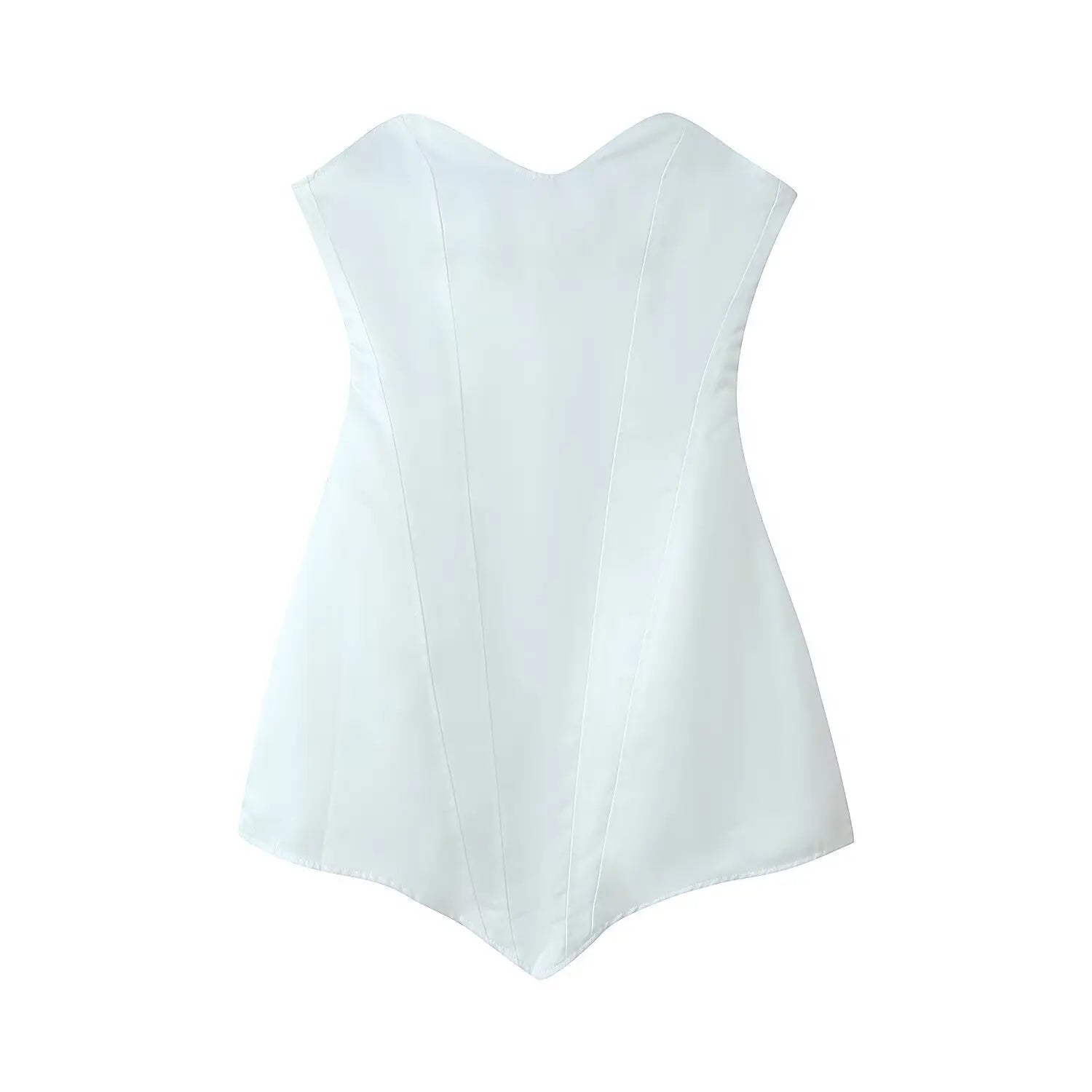 Noelle Boned-Waist V-Neck Mini Dress