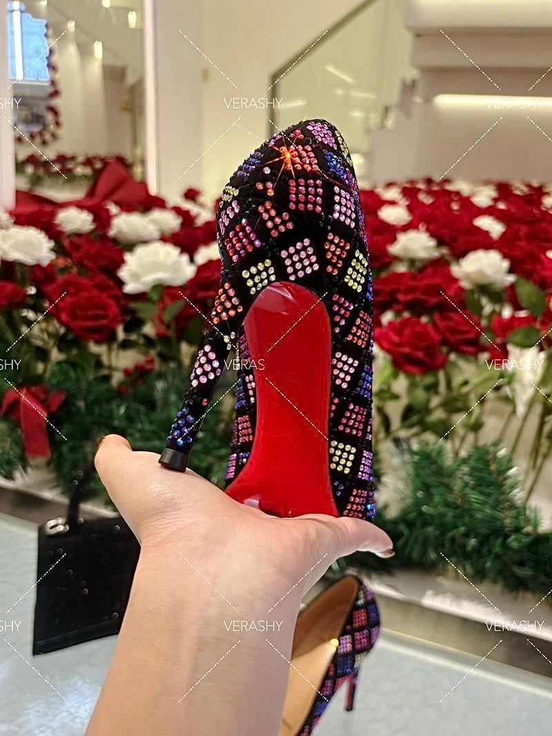 Shoes For Woman 2025 Trend New Leather Luxury High Heels  Red Bottom Pointed Toe Stiletto Pumps Comfortable Sexy Party Shoes