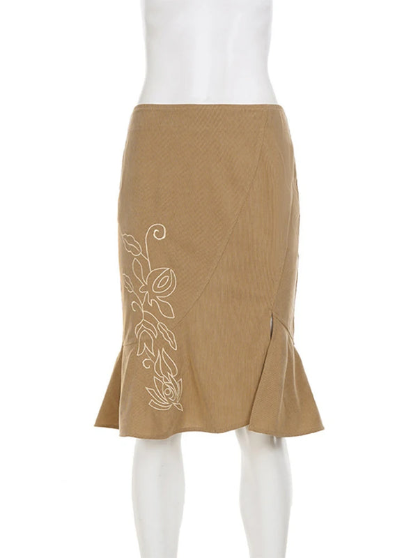 Elara Ruffle Midi Skirt One-piece