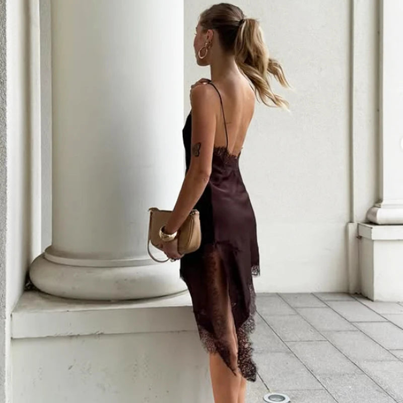 Valleria Multi-Style Asymmetrical Lace Mini Dress