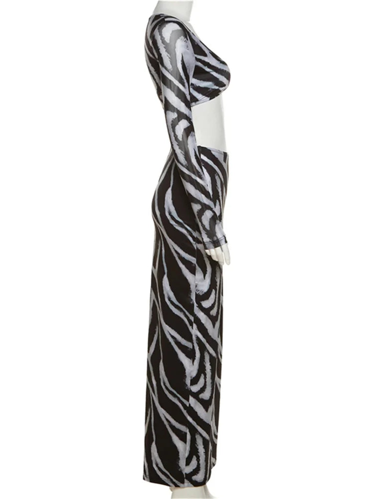 Isabeau Printed Maxi Skirt Set Two-piece