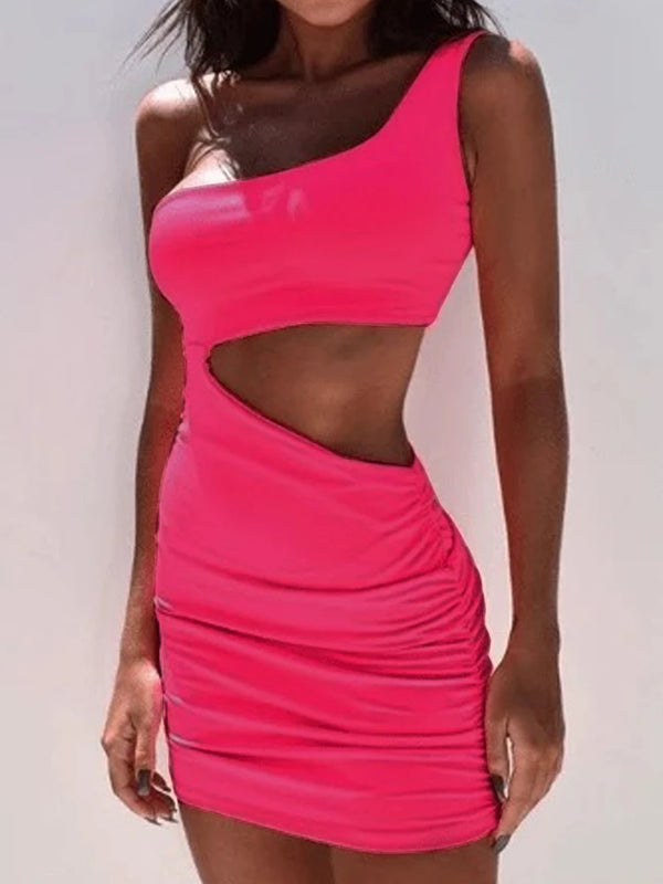 Fiora One-Shoulder Cutout Bodycon Mini Dress