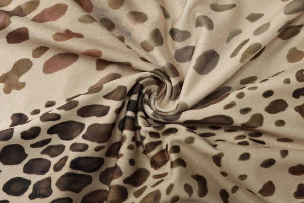 Leopoldine Leopard Print Halter Backless Bodycon Maxi Dress