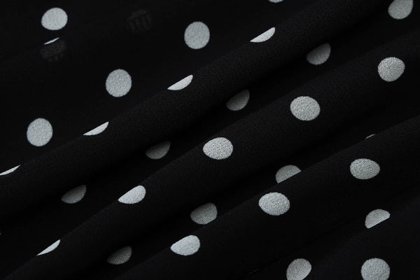 Domino Polka-Dot Halter A-Line Mini Dress