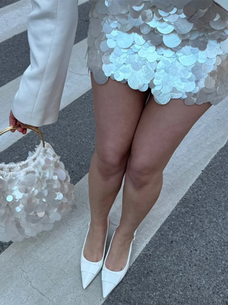 Berenice Iridescent Sequin Mini Skirt One-piece Secondary image