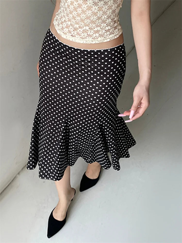 Noelle Polka Dot Midi Skirt One-piece