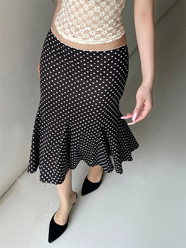 Noelle Polka Dot Midi Skirt One-piece