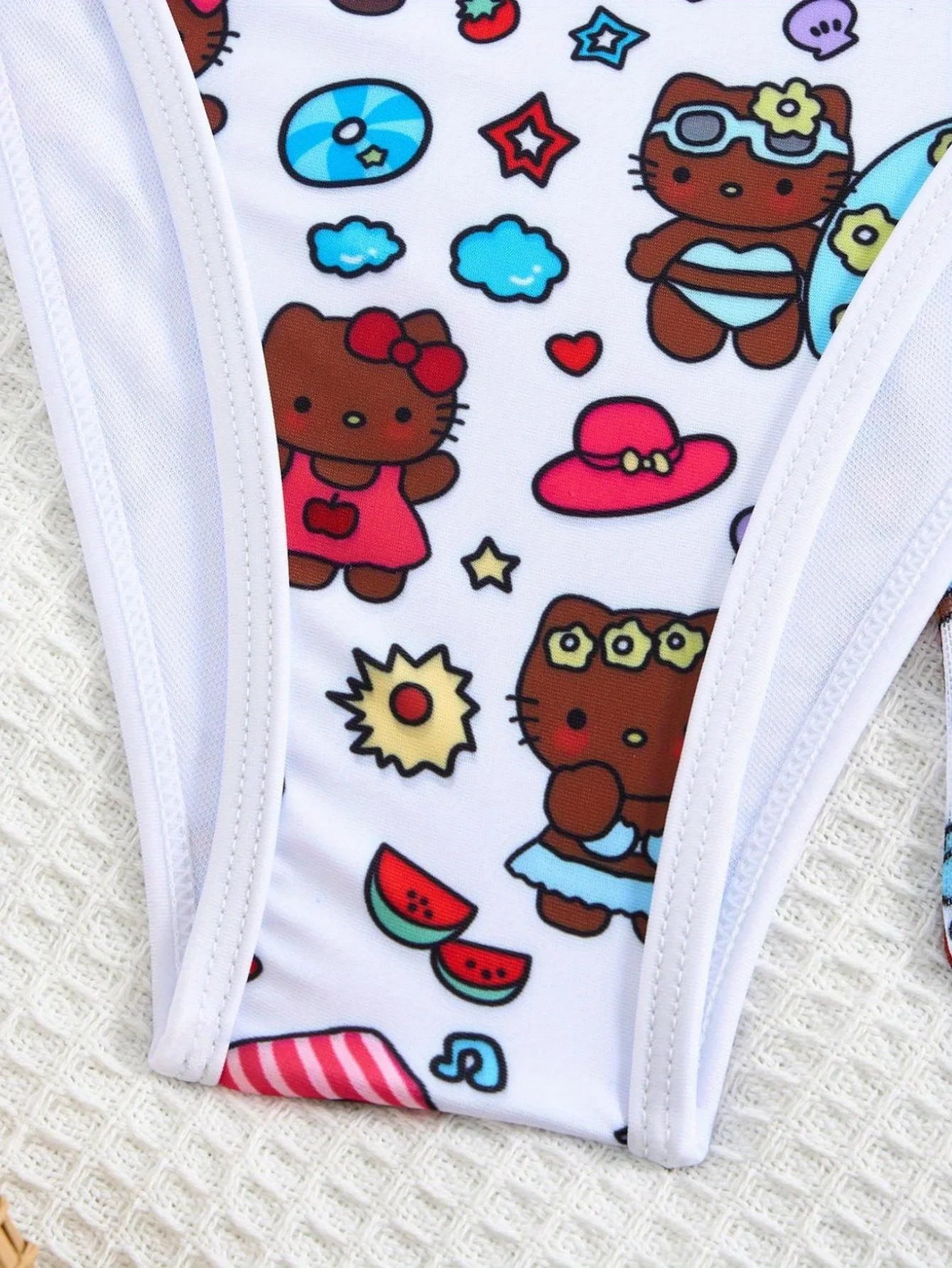 Mimi Cartoon Cat Bikini Three-piece