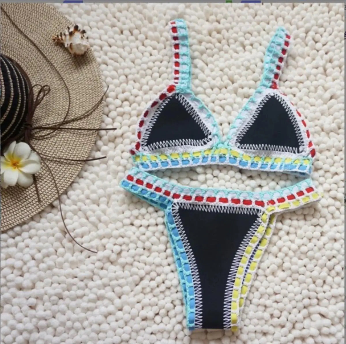 Amalthea Crochet Trim Triangle Micro Bikini Two-piece