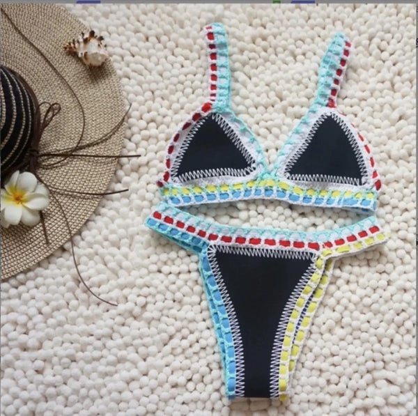 Amalthea Crochet Trim Triangle Micro Bikini Two-piece