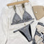 Aurelia Metallic Triangle Thong Bikini Two-piece