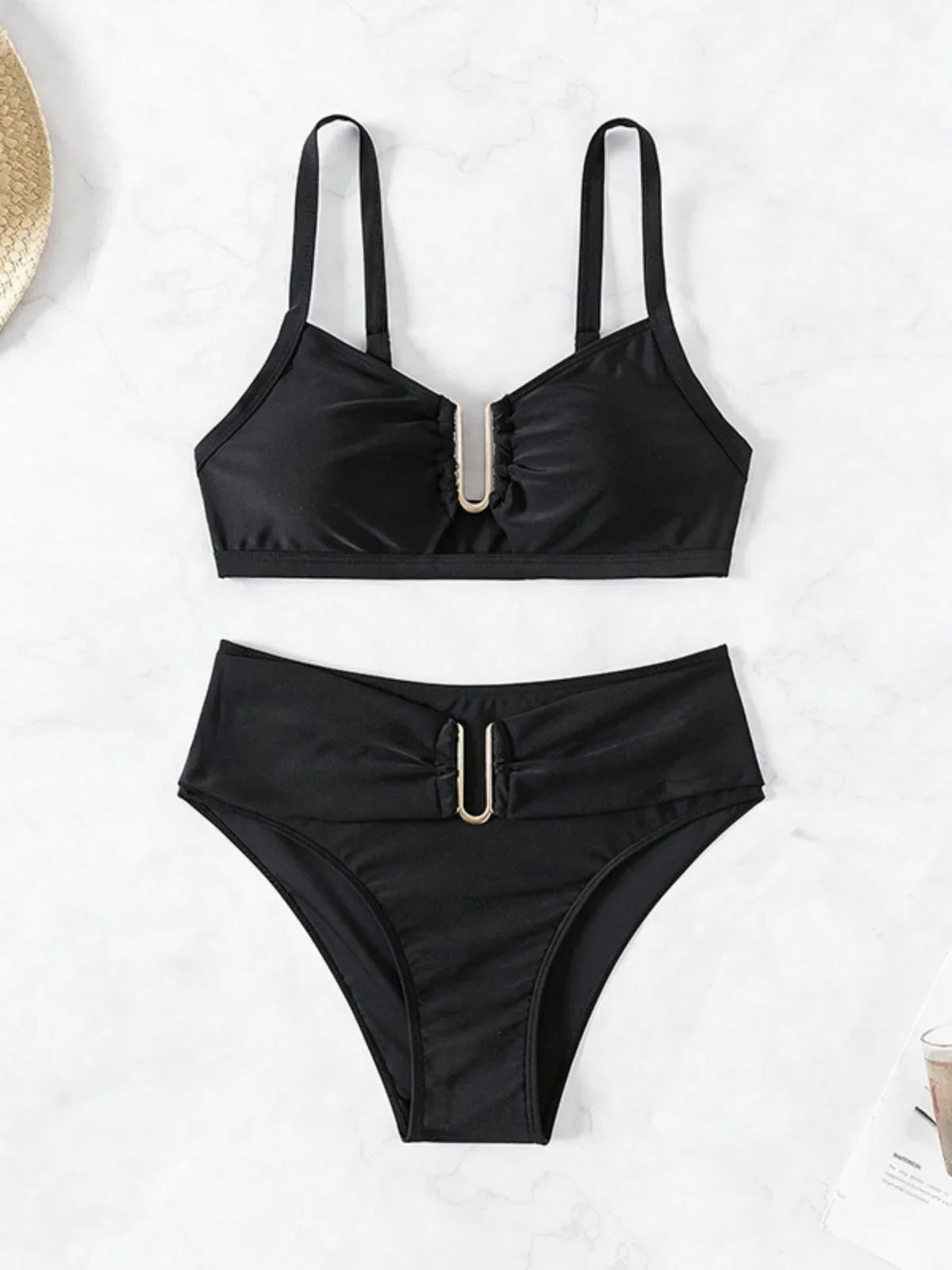 Nadia High-Waist Backless Bikini Two-piece