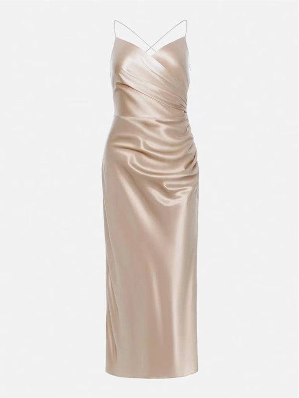 Tatiana Backless Slip Bodycon Midi Dress