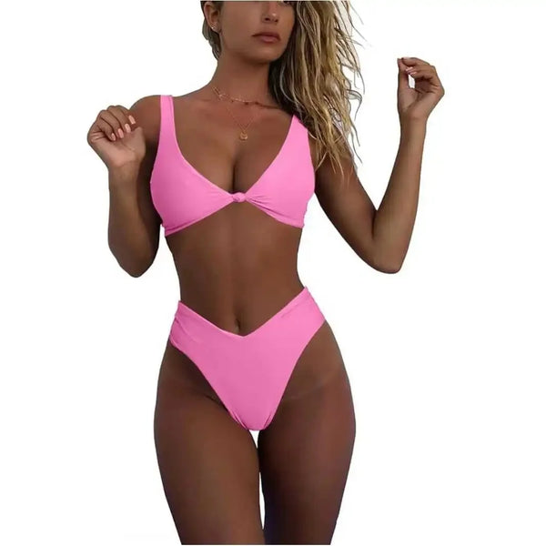 Eliana Bow High-Waist Bikini Two-piece
