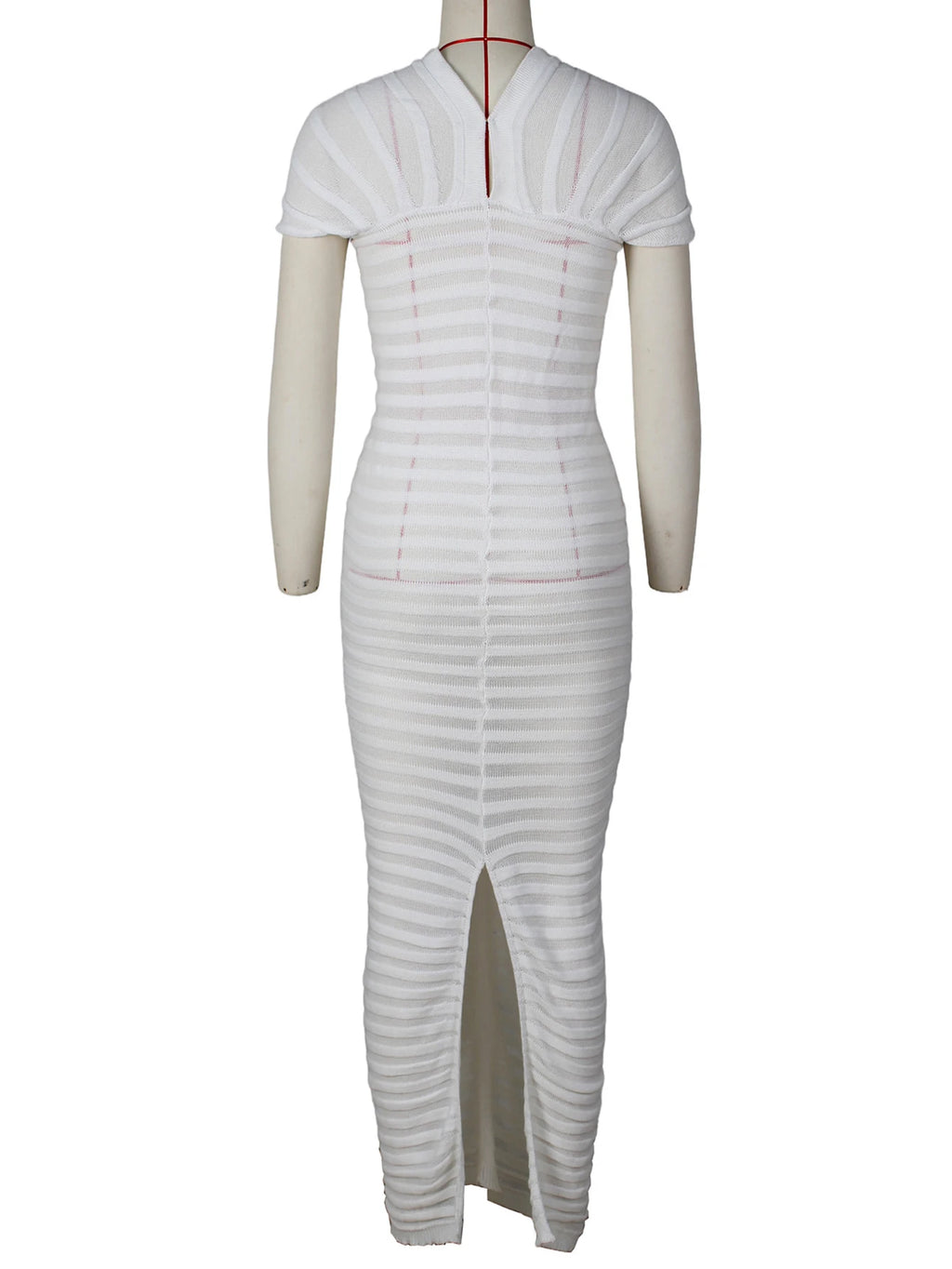 Simone Ruched Sheer Bodycon Maxi Dress