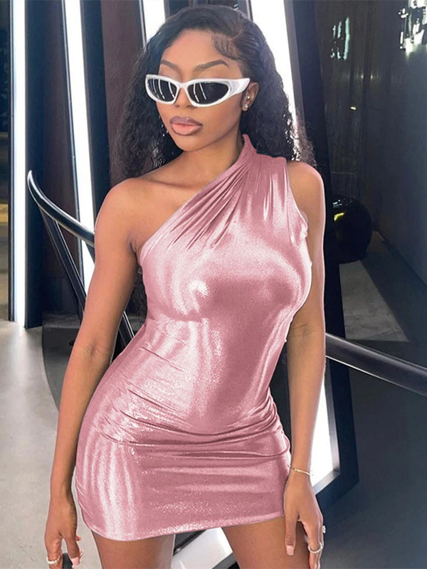 Thalia One-Shoulder Asymmetrical Bodycon Mini Dress