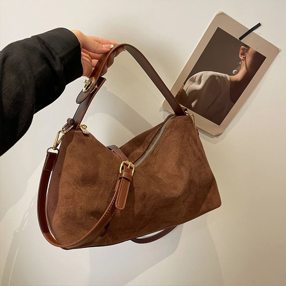 Moira Faux-Suede Boston Bag