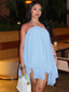 Suri Lace-Up Halter Asymmetric Mini Dress