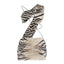 Zenya Zebra-Print Asymmetrical Cutout Mini Dress