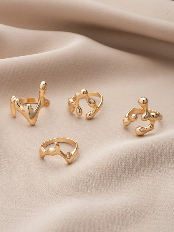 Cascade Teardrop Ring Set Four-piece