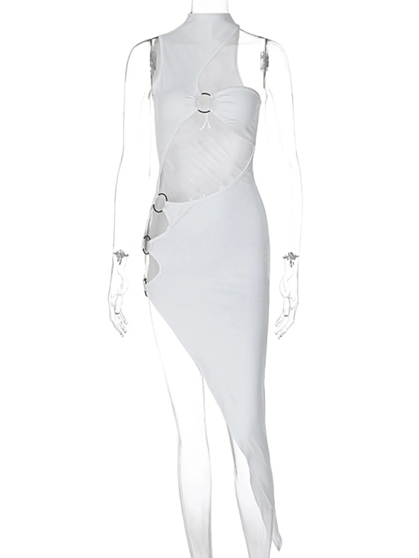 Elowen Cutout One-Shoulder Bodycon Midi Dress