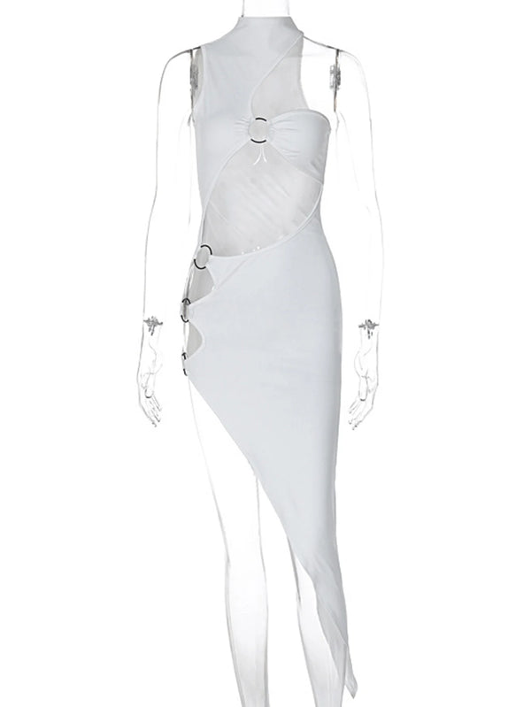 Elowen Cutout One-Shoulder Bodycon Midi Dress