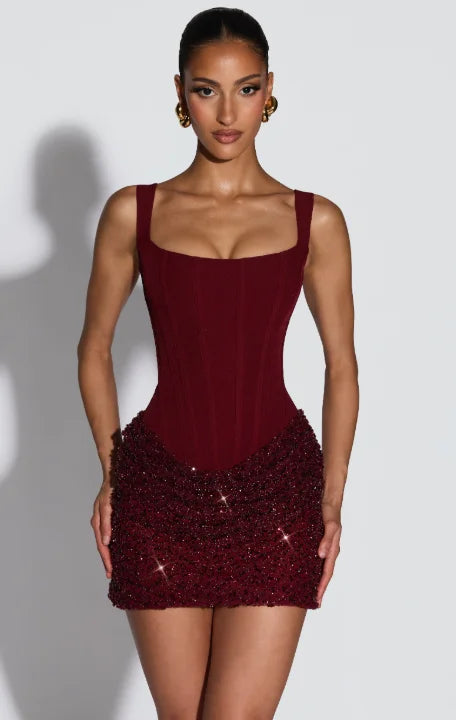 Valentina Sequin Sling Mini Dress