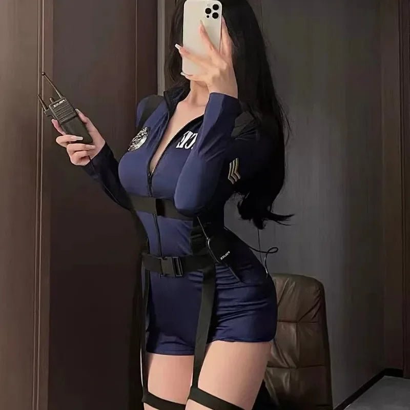 Viveka Navy Officer Zip Romper Costume Set Main image