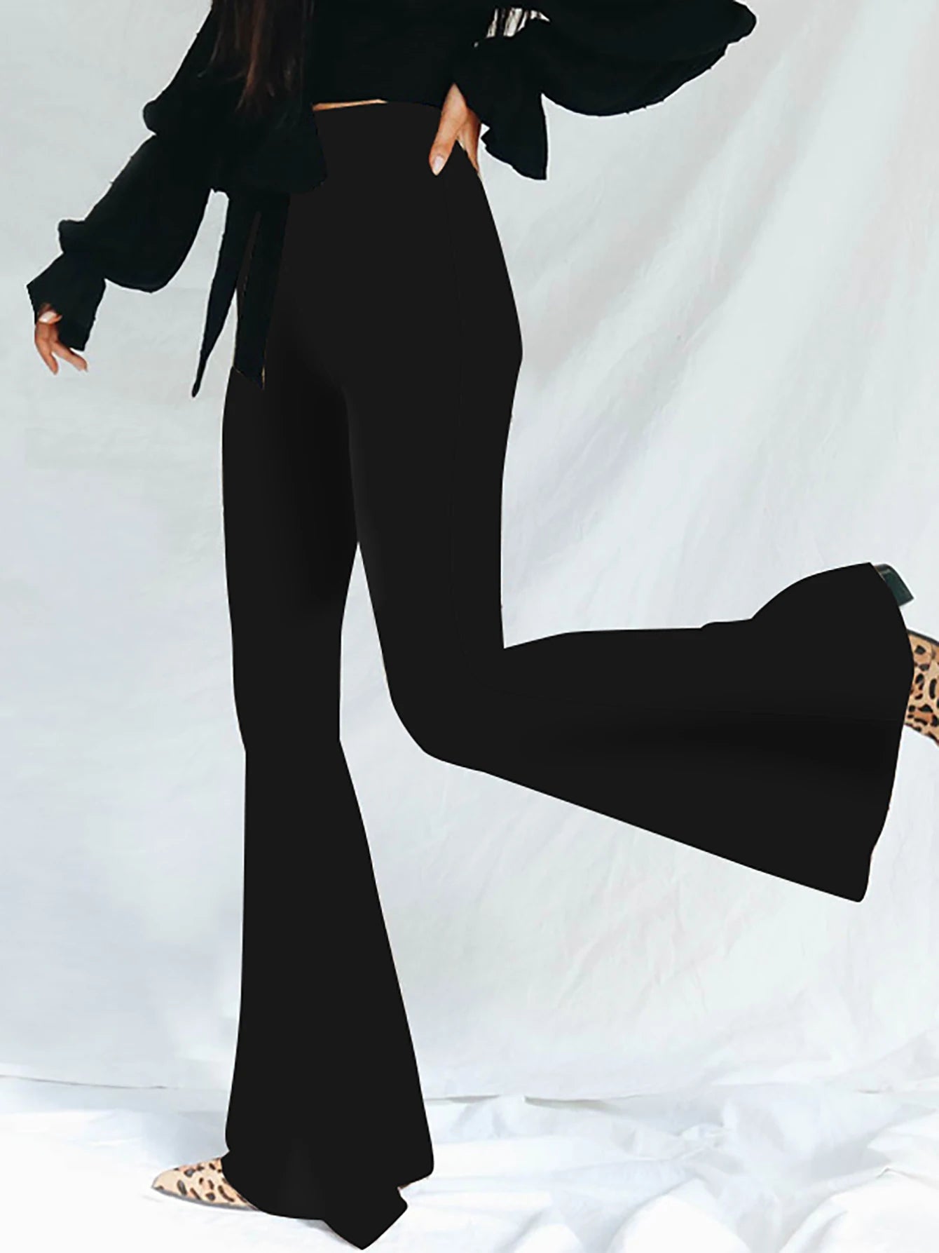 Savanna Animal-Print Flare Pants Apparel One-piece