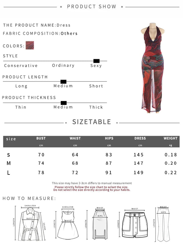 Aria Sunset Swirl Halter Mesh Maxi Dress
