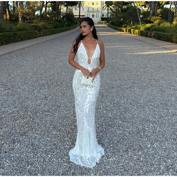 Seraphina Sequin V-Neck Maxi Dress