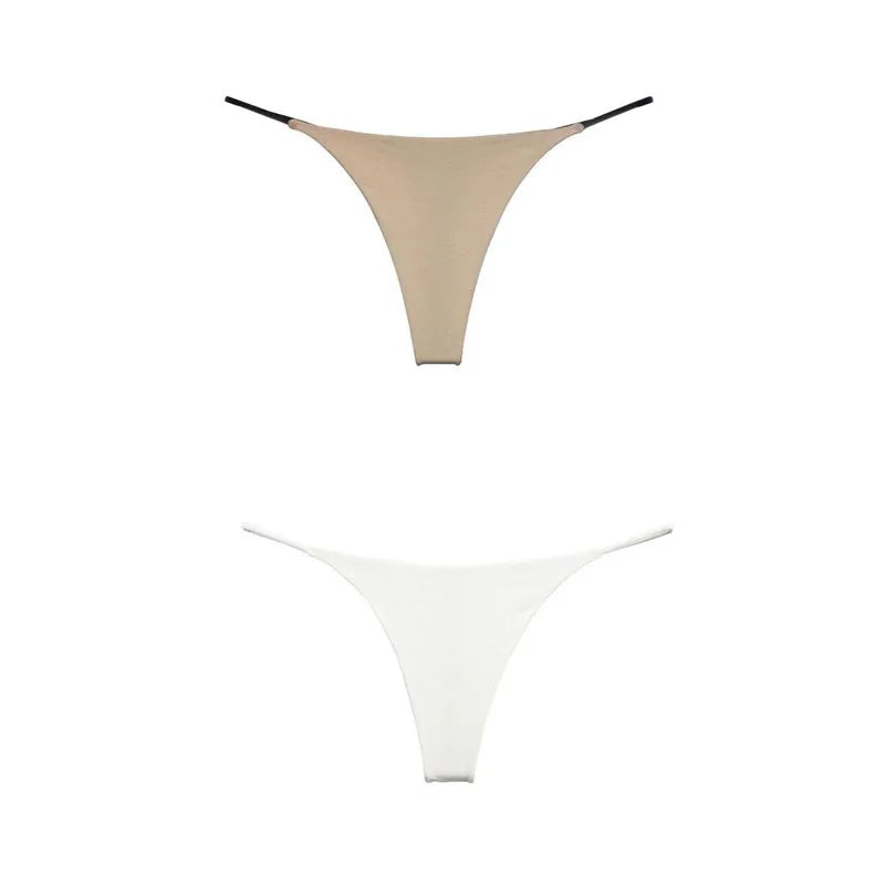 1/2/4pcs Panties Cotton Women'S Underwear Sexy Panties Female Underpants Thong Solid Color Pantys Lingerie S-XL Low-Rise Design