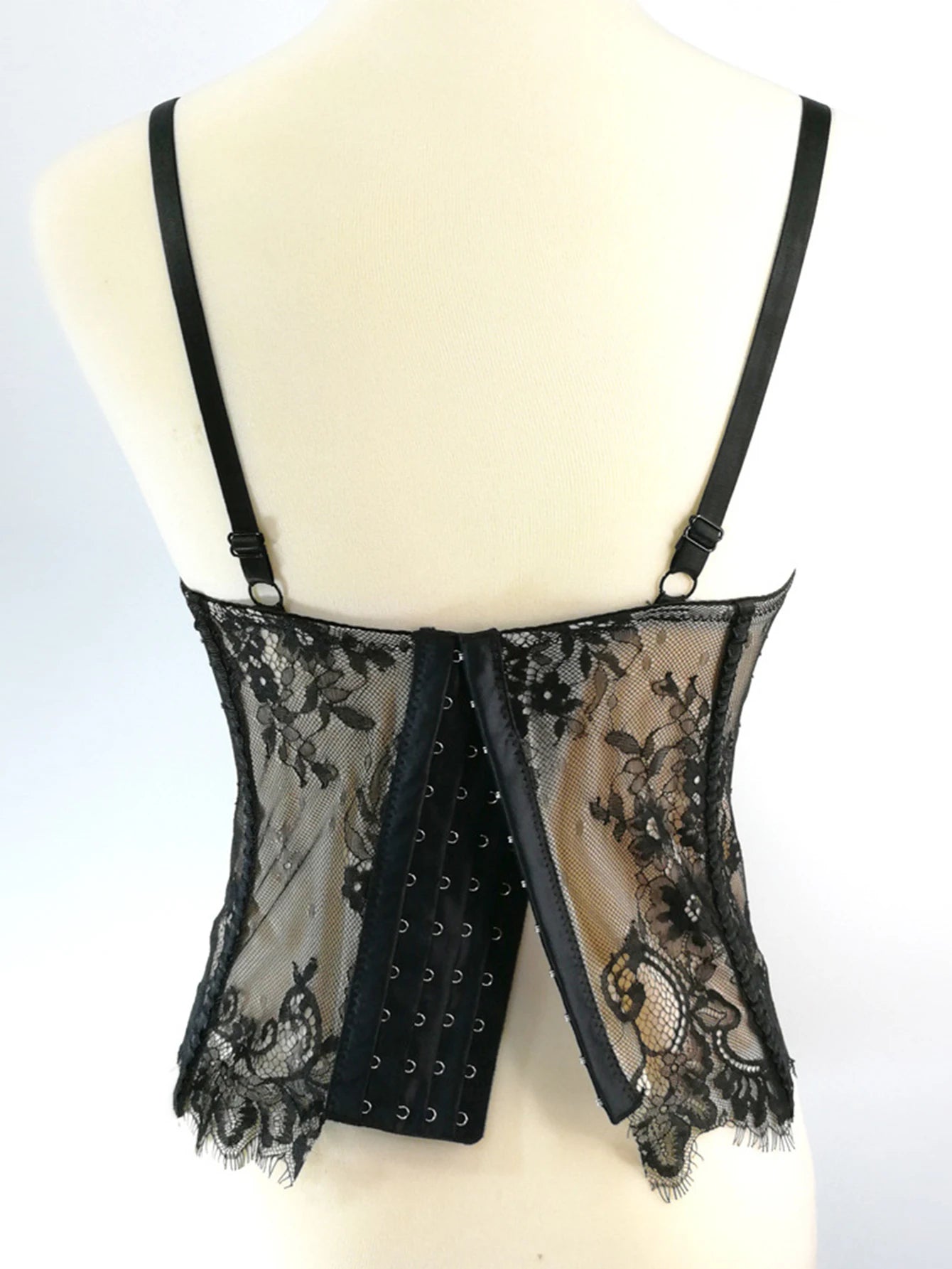 Ravenna Black Lace Corset Crop Top Secondary image