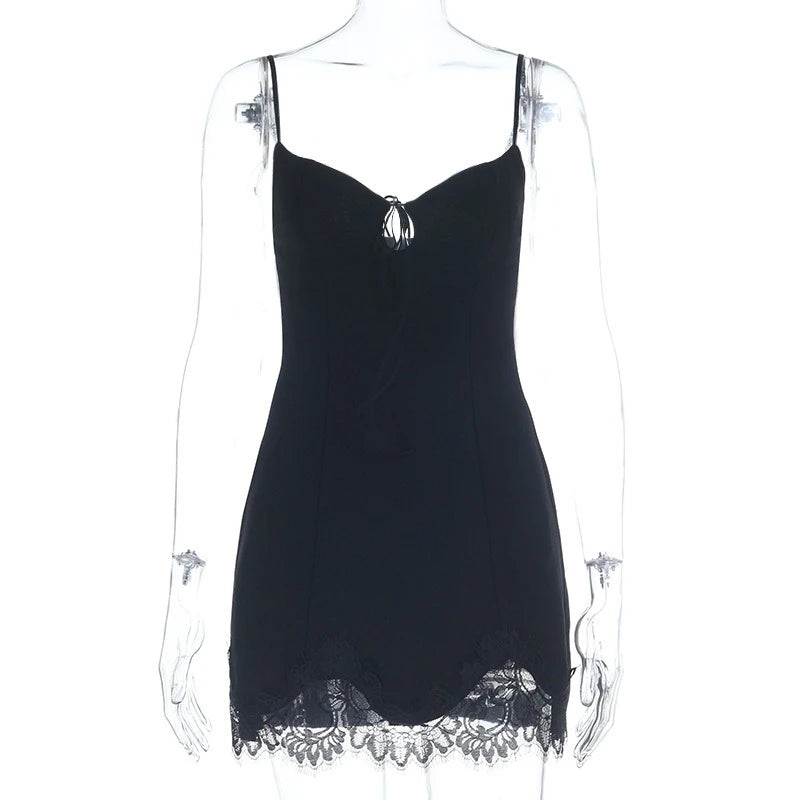 Tahlia Lace-Up Backless Bodycon Mini Dress