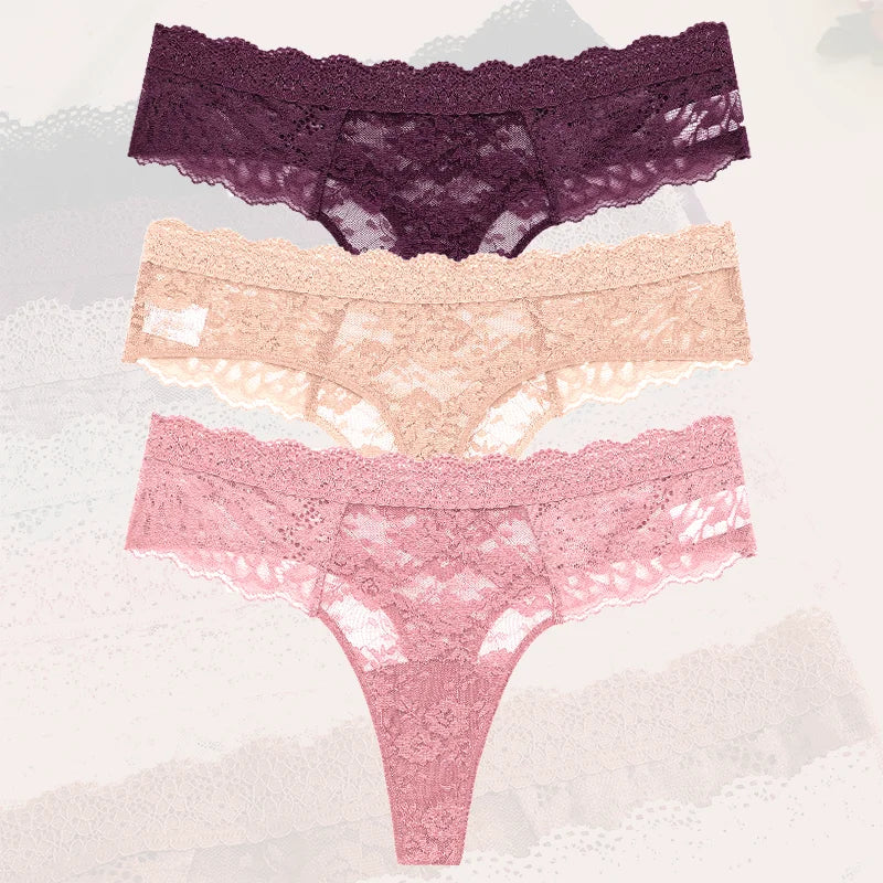 Flora Low-Rise Panty Pack Lingerie 3-piece