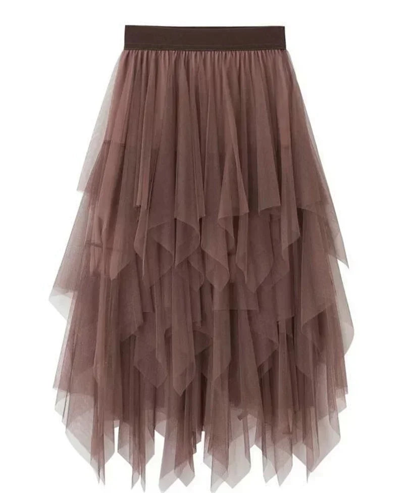 Juliette A-Line Mesh Midi Skirt One-piece