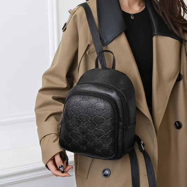 Radoslava Textured Multi-Pocket Mini Backpack