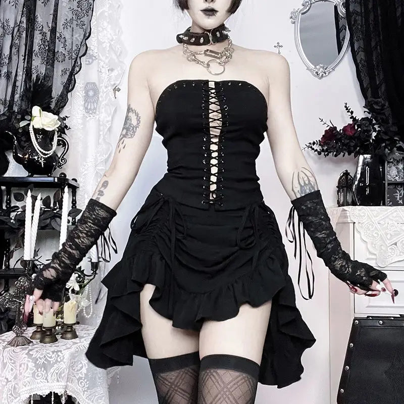Uma A-Line Mini Skirt One-piece