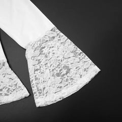 Alina Ivory Lace Flare Sleeve Top