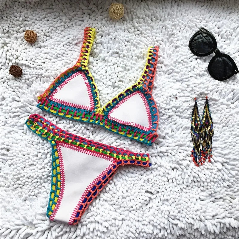 Amalthea Crochet Trim Triangle Micro Bikini Two-piece