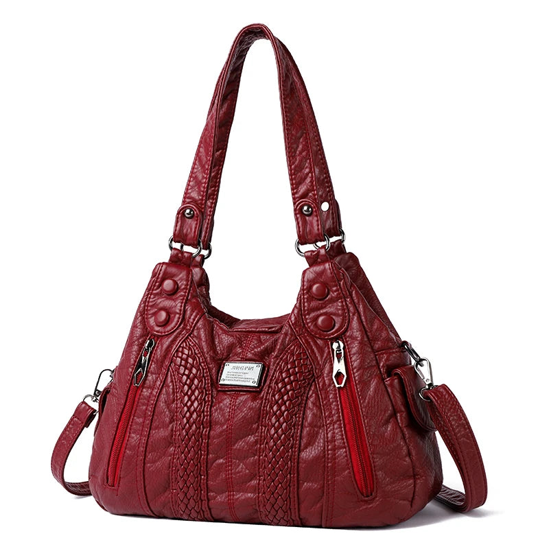 Desislava Textured Convertible Shoulder Handbag