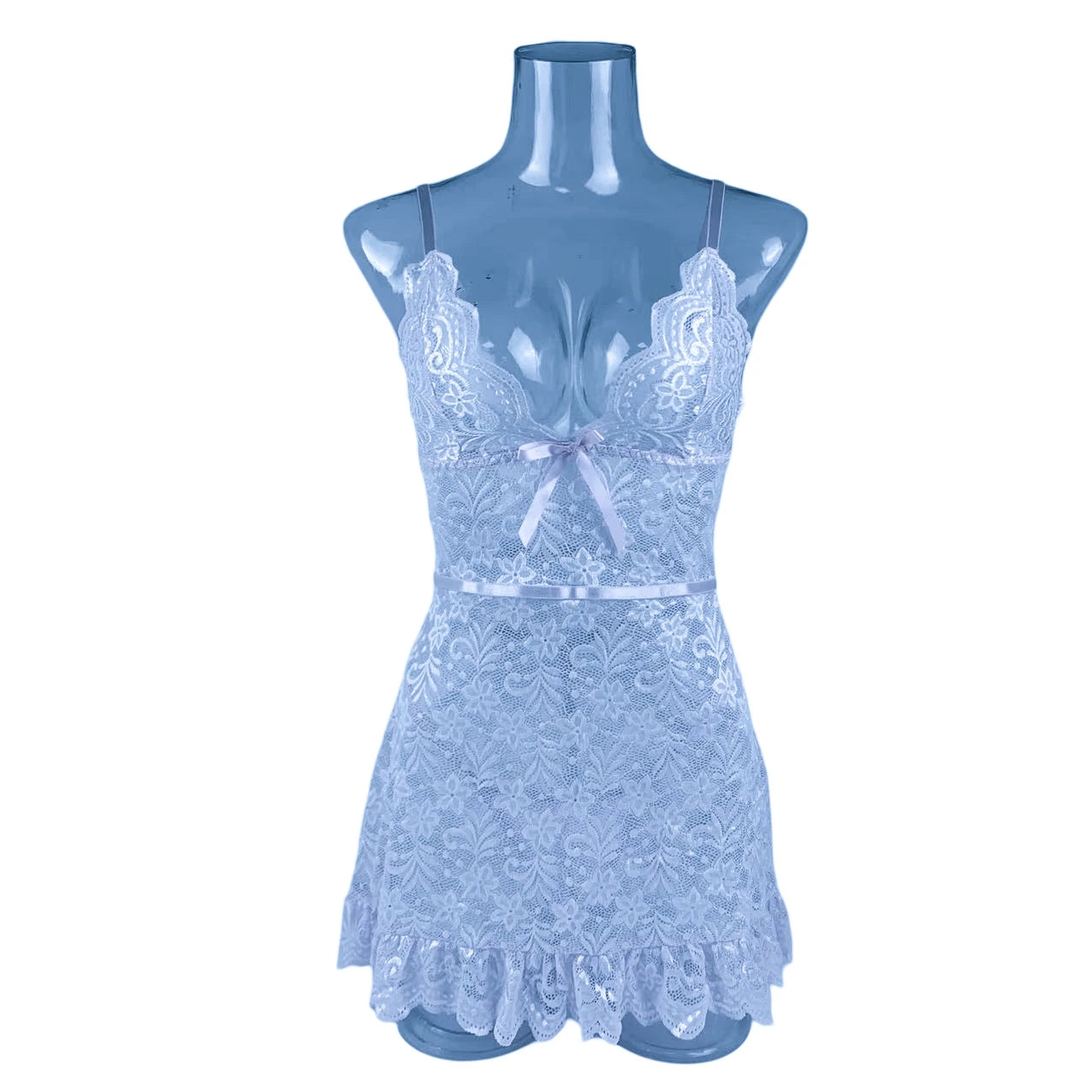 Anya Lace Cutout Babydoll Lingerie Dress